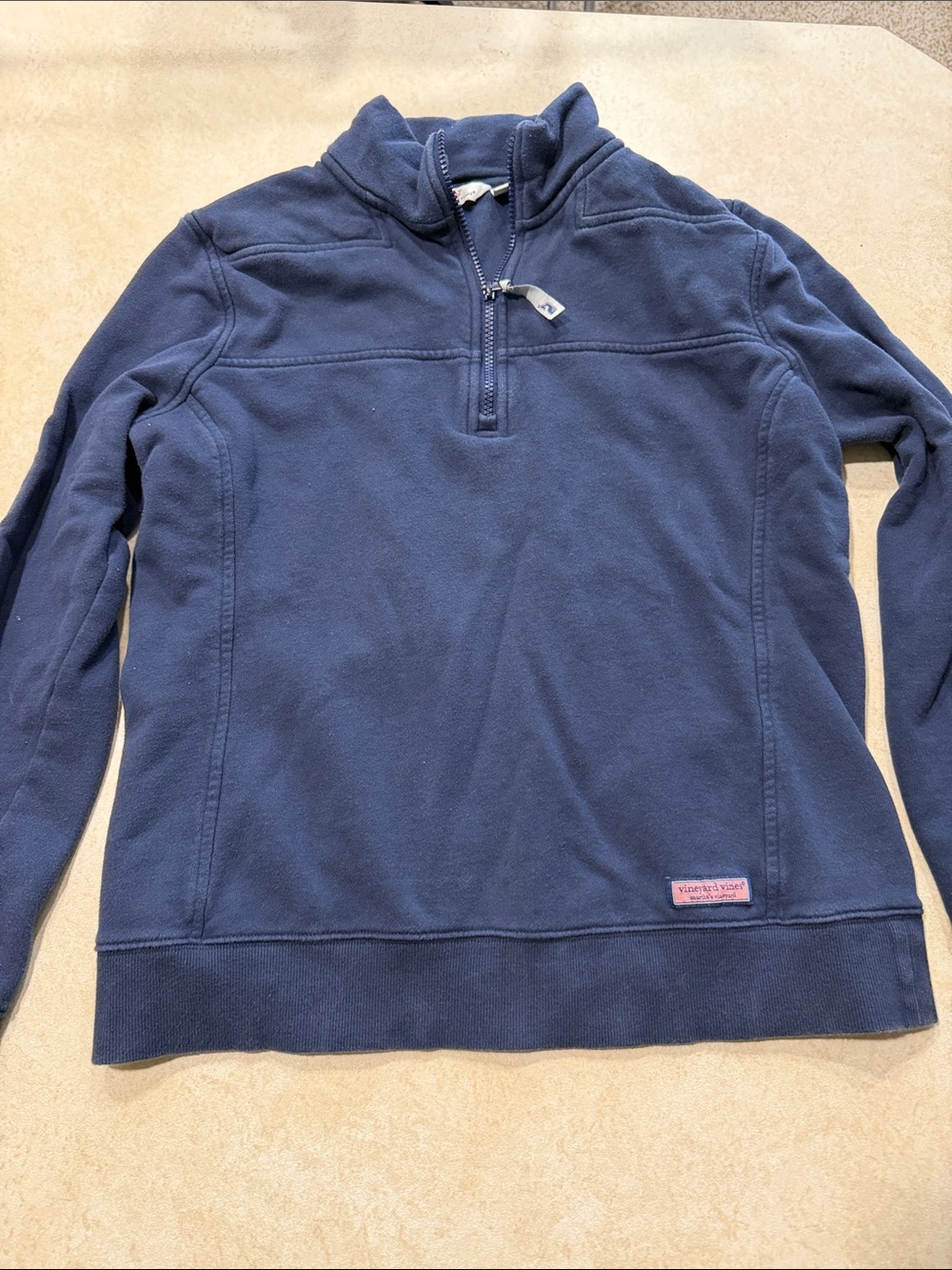 Vineyard Vines Women's Navy Half-Zip Fleece Pullover